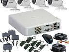 CCTV Package 4-CH DVR 4-Pcs Camera with 17-inch Monitor