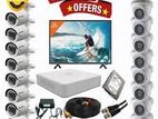 CCTV Package Dahua 16-CH XVR 16-Pcs Full Color Camera