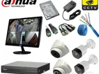 CCTV Package Dahua 4-CH 4-Pcs Camera with 17" Monitor