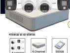 CCTV Package Hikvision 4-CH DVR 4 Camera 500GB HDD