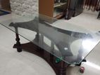 Central tea table 48 inch and 29 in glass top