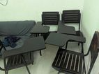 Class Room Chair Wooden-black Foldable