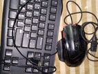 combo keyboard and mouse. logitech & gamenote .