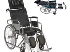 Commode Wheelchair with Backrest Support