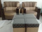 Complete Sofa Set with Center Table – Gently Used And in Good Condition