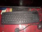 computer sell with monitor and keyboard mouse