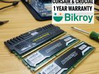 Corsair & Crucial 4GB Desktop RAM - 1 Year Warranty