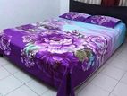 Cotton Print King Size Bedsheet Set With Two Pillow Covers(4)