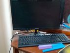 Cpu,monitor, Keyboard, Mouse And Sound Box.