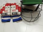 cricket helmet, and gloves sell