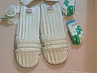 cricket pad, hand gloves