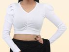 Crop top full sleeve fashionable Blouse for Womans