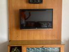 Custom made TV Stand with Seguin Wood and Board