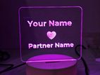 Customizable Love Acrylic Lamp (X ❤️Y)