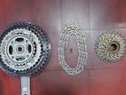 cycle accessories crank, KMC chain, Freewheel