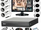 Dahua 8-CHANELL DVR 8-Pcs Camera With 19" Monitor CCTV Package in BD