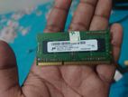 DDR3 4gb, 2gb laptop ram stick used