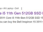 Dell Inspiron 15 3511 Core i5 11th Gen 512GB SSD sell dewa hobe