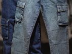 Denim 6-pocket Baggy Pants