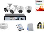 Dhamaka offer! DAHUA 4-Pcs Set Full Color CCTV CAMERA PACKAGE