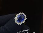 Diamond Blue Sapphire Ring