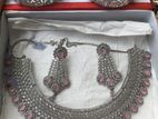 Diamond cut neckless set.full