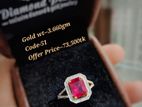 Diamond Ruby Stone Ring