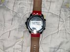 Diesel Leather Analog Gray Dial Men's Watch