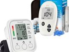 Digital Blood Pressure Monitor with Glucometer Machine (Combo Pack)