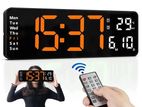Digital Wall Clock Mounted Remote Control