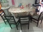 dining old table with 4 chair set