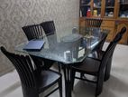 Dining Table Set with Glass (Brother's Furniture)