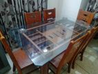 Dining table with six chairs