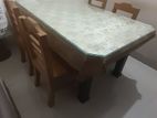 Dinning table with 4 wooden Chairs