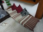 Divan Bed with Mattress and Cushion Pillow