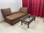 Divan Sofa with Glass Centre Table