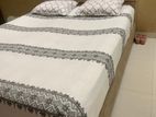 Double bedroom cott with high matress