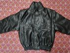 Double collared leather jacket