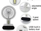 DP Rechargeable Touch Mini Table Fan With Lamp