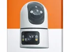 DQE02 Smart Camera, a dual-lens indoor security camera.