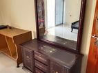 Dressing Table Mahogany with Mirror, Drawers & Cabinets