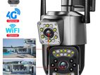 Dual Lens 4G IP Camera V380 Pro 4MP Color Night Vision Two Way Audio