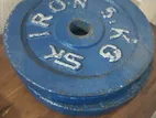 Dumbell plate 15 kg+ 1 ta curve barbell 4 foot
