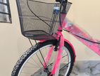 Duranta Steel 1-spd Angellena Ladies 24" Pink Bicycle with Basket