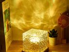 Dynamic Rotating Water Ripple Night Light, Crystal Cube Led Lamp |