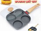 Egg fry pan with lid 4 hole