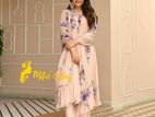 Eid beautiful flare dress with pant and dupatta (3 piece)