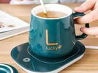 Electric Heating Coffee Mug & Saucer -