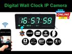 Electronic Digital Wall Clock Live Wifi Ip Camera For Home Security