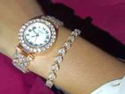 Elegant Luxury Full Diamond Quartz Watch -